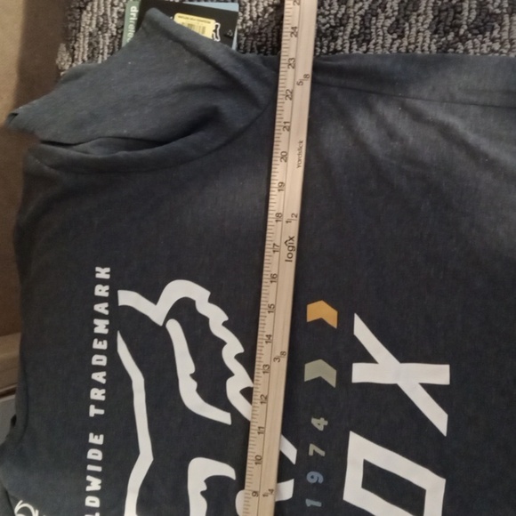 Fox Blue Short Sleeve Tee with Logo Dryrelease Freshguard Mens XXL - Picture 7 of 9